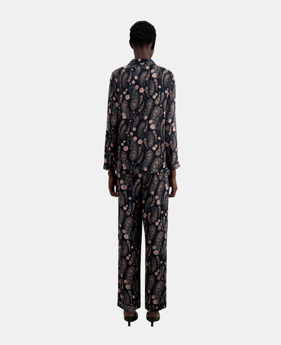 The Kooples F BLACK / PINK printed shirt