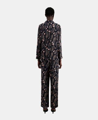 The Kooples F BLACK / PINK printed shirt