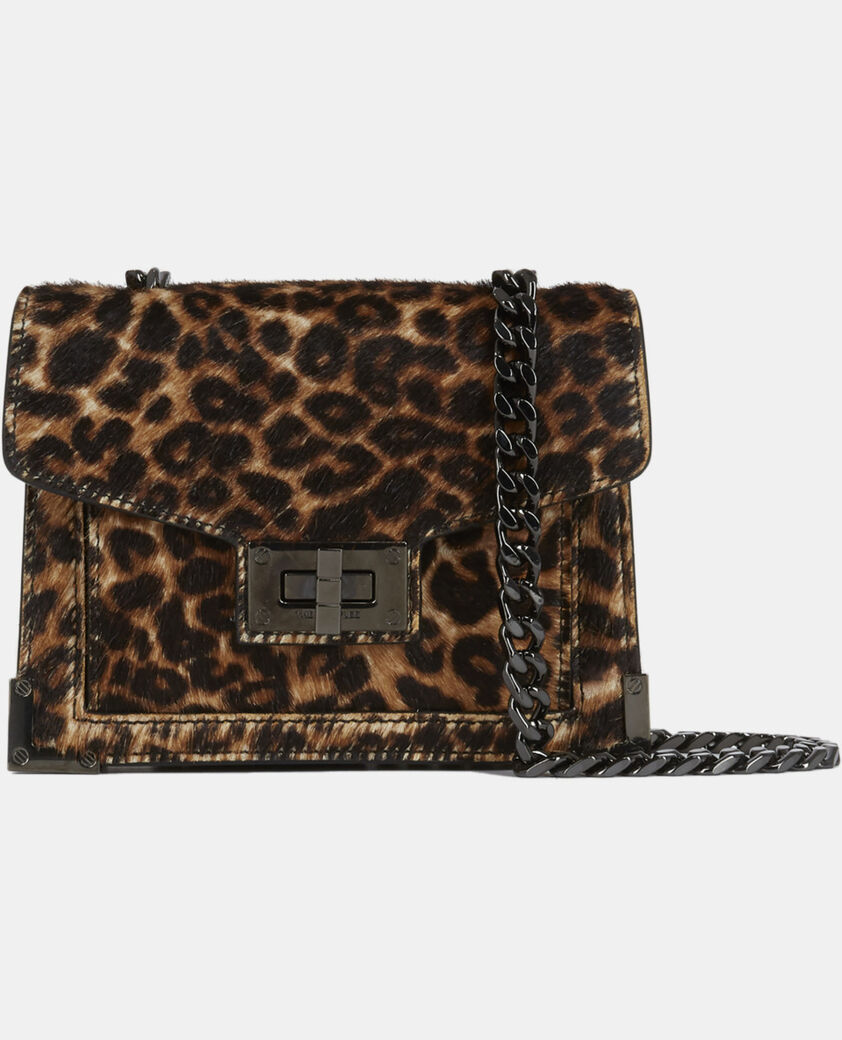 The Kooples FEMME LEOPARD sac emily nano en cuir l&eacute;opard
