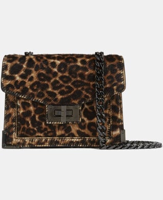 The Kooples FEMME LEOPARD sac emily nano en cuir l&eacute;opard