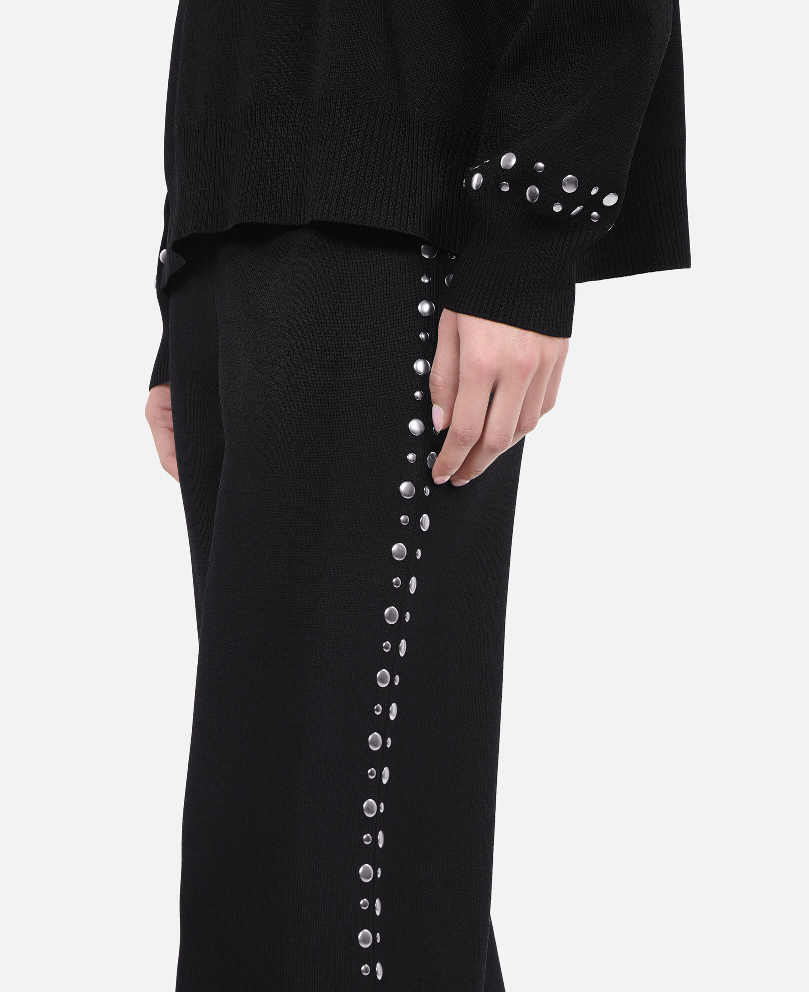 The Kooples FEMME BLACK sweatshirt noir avec studs