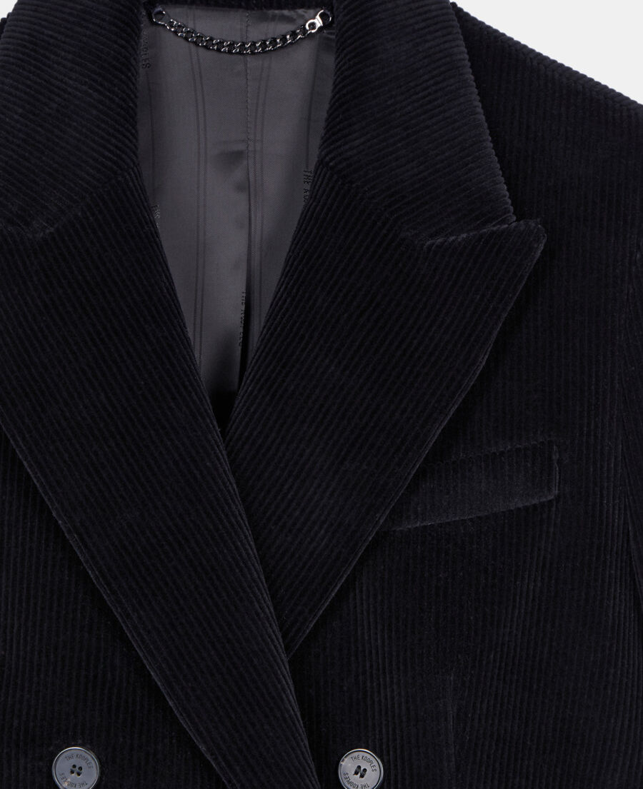 The Kooples F BLACK black corduroy suit jacket