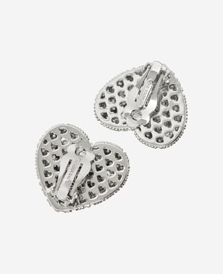 The Kooples DAMEN SILVER silberne ohrclips in herzform