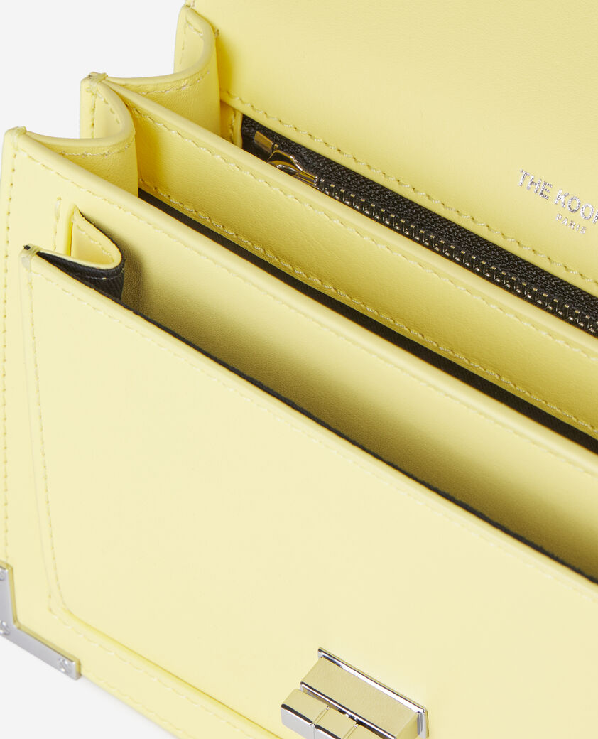 The Kooples FEMME LIGHT YELLOW sac emily small en cuir jaune