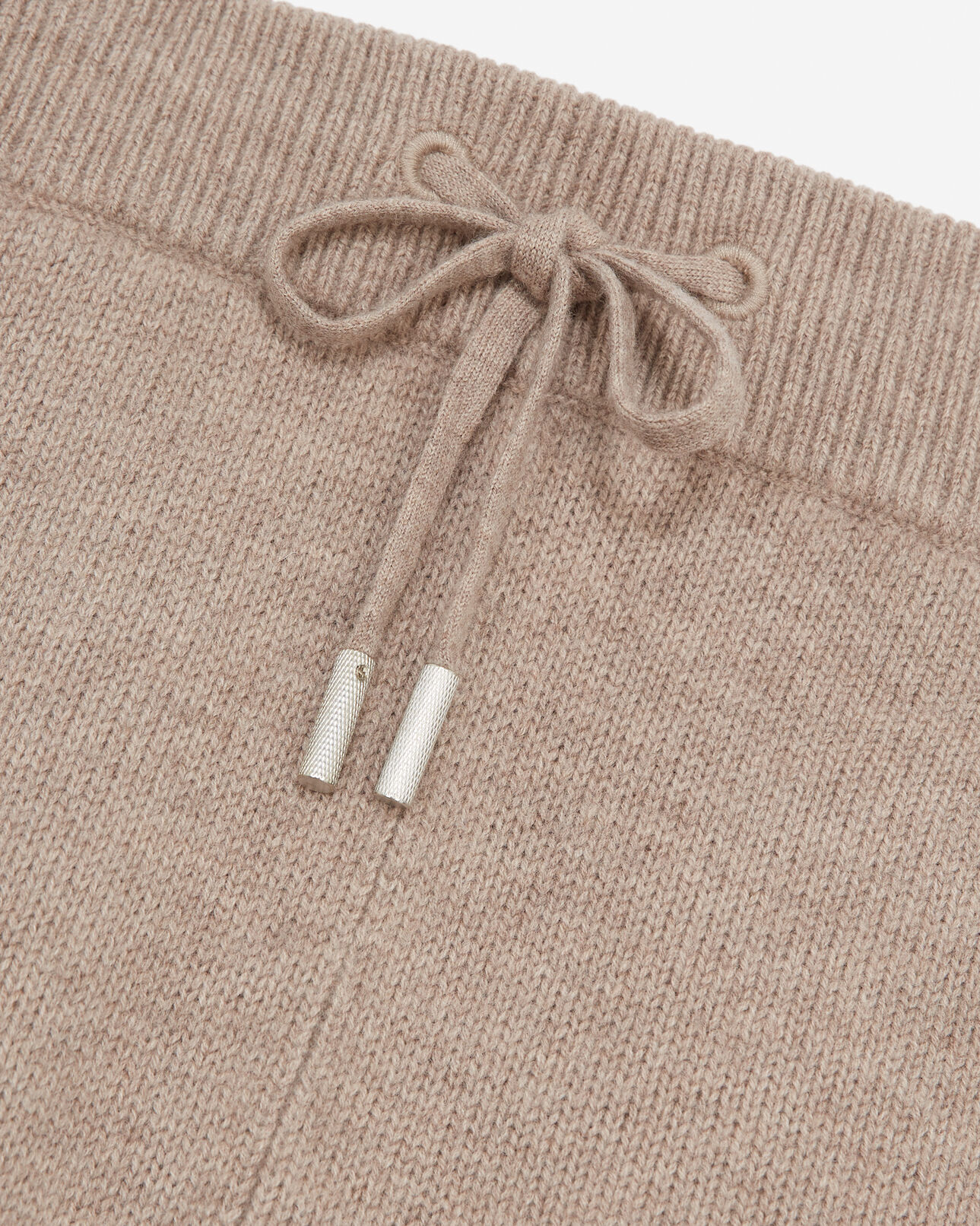 The Kooples MEN BEIGE beige wool joggers in loose-fitting knit