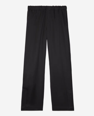 The Kooples HERREN BLACK schwarze hose mit satin-effekt