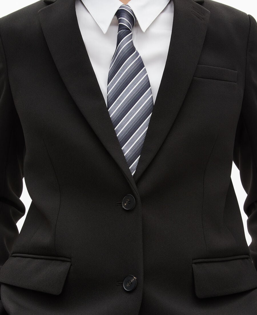 The Kooples WOMEN BLACK black straight-cut suit jacket