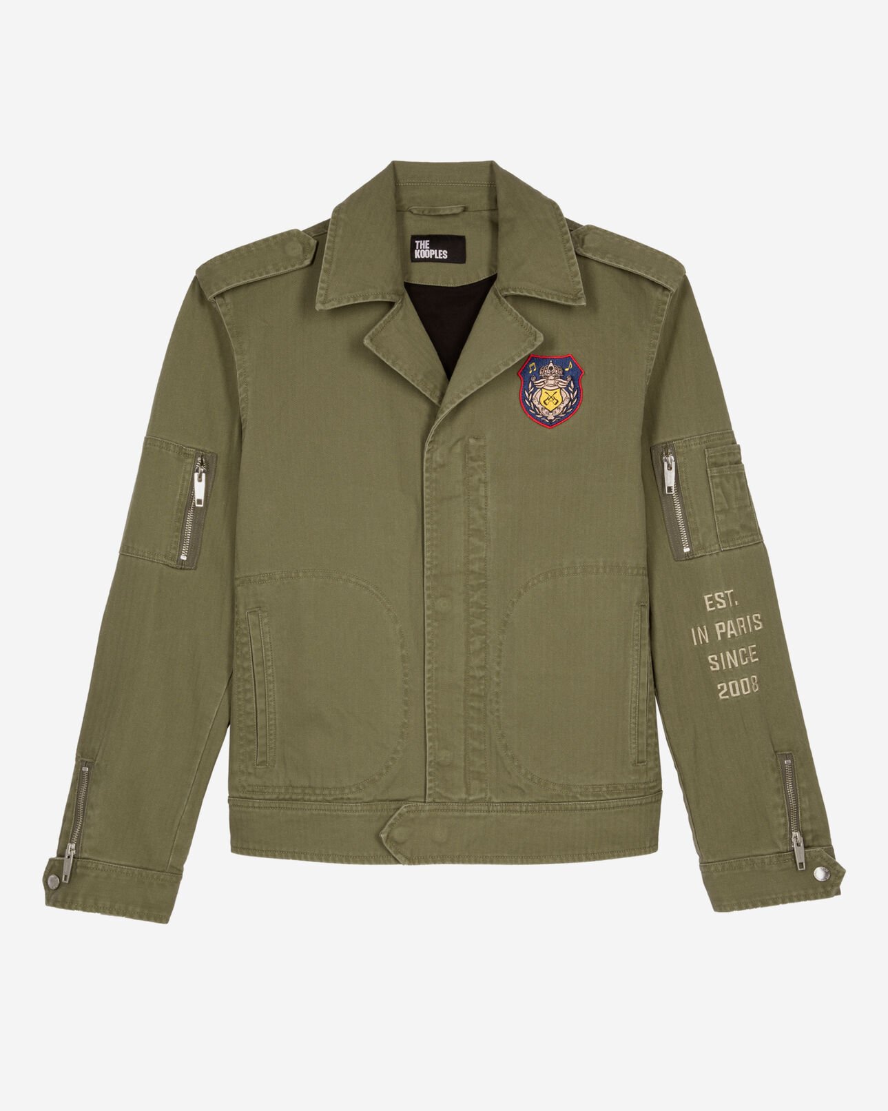 The Kooples HERREN KAKI jacke im offiziersstil khaki