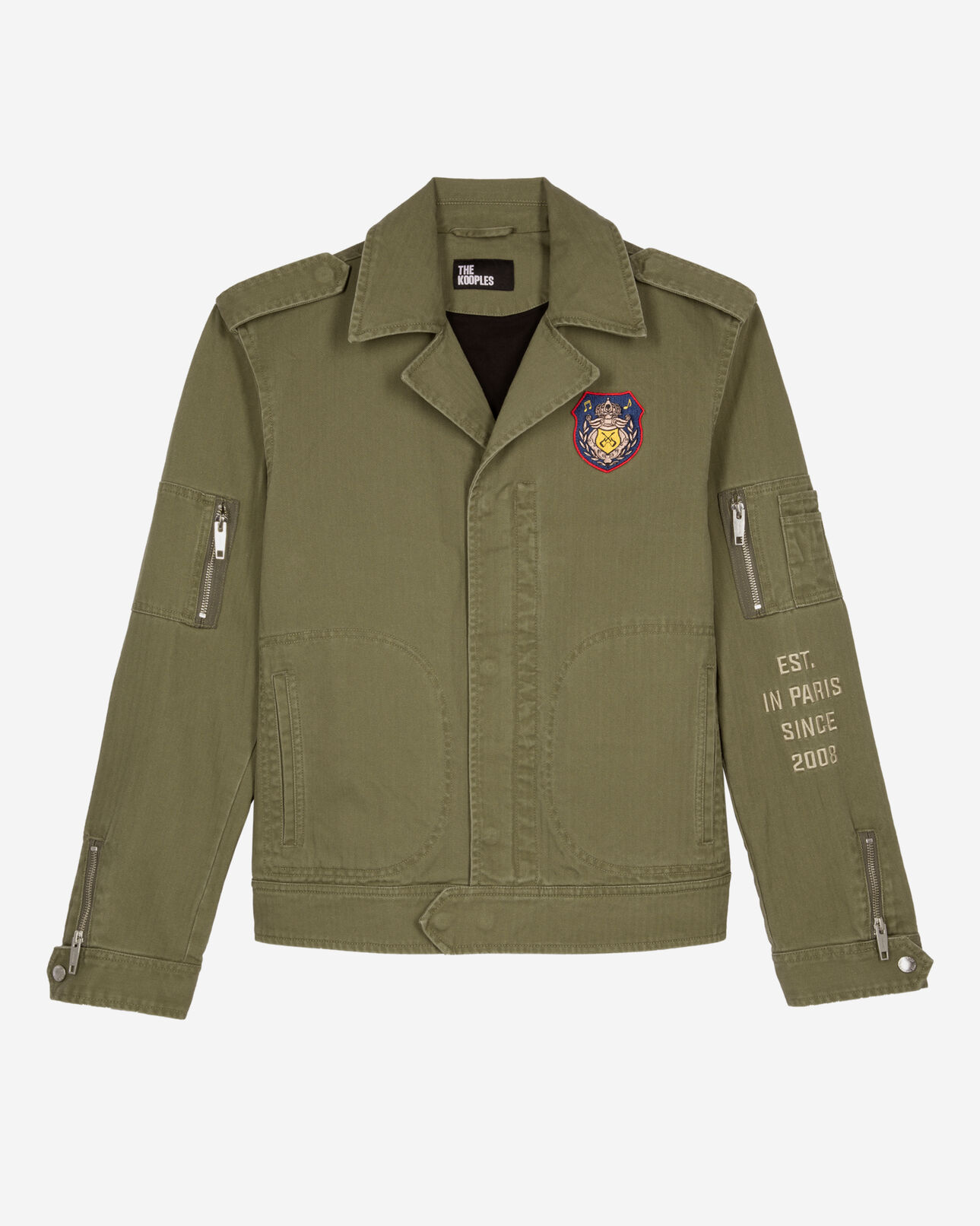The Kooples HERREN KAKI jacke im offiziersstil khaki