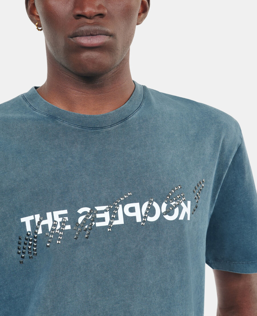 The Kooples HOMME DARK BLUE t-shirt what is avec clous bleu