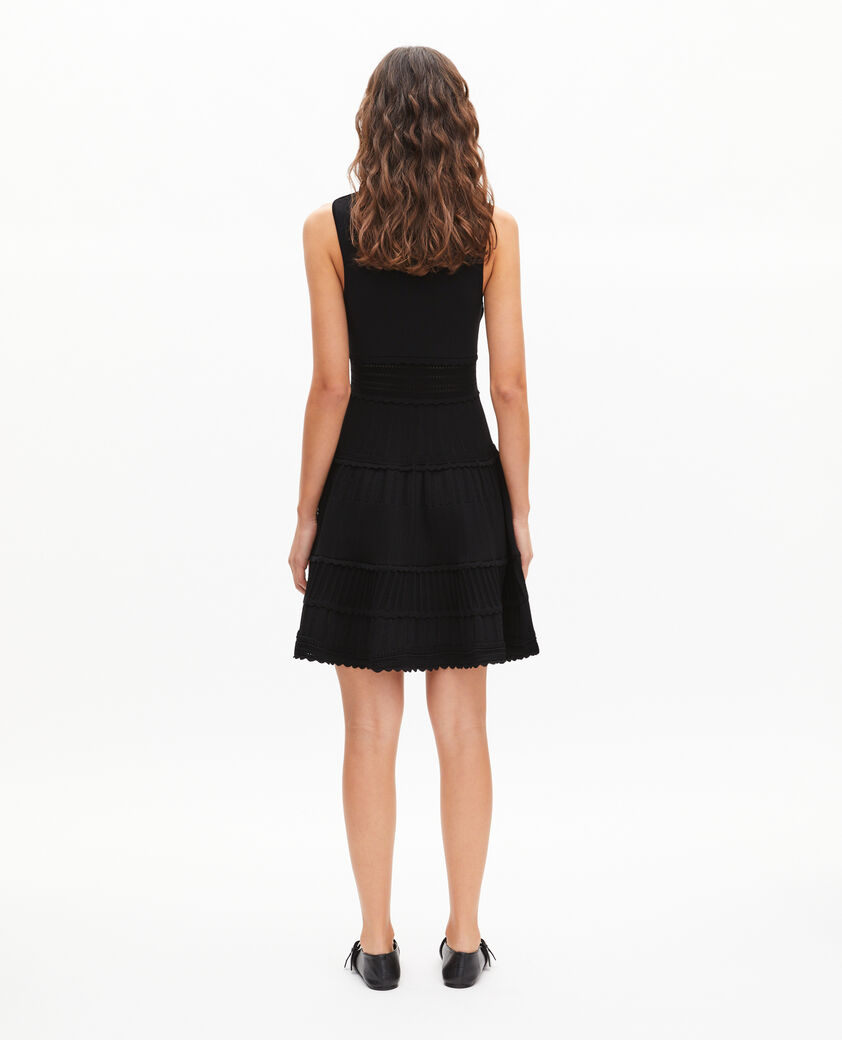 The Kooples WOMEN BLACK short black mesh dress