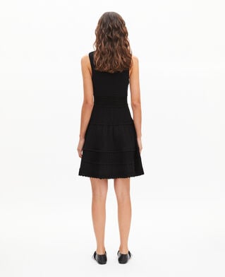 The Kooples WOMEN BLACK short black mesh dress