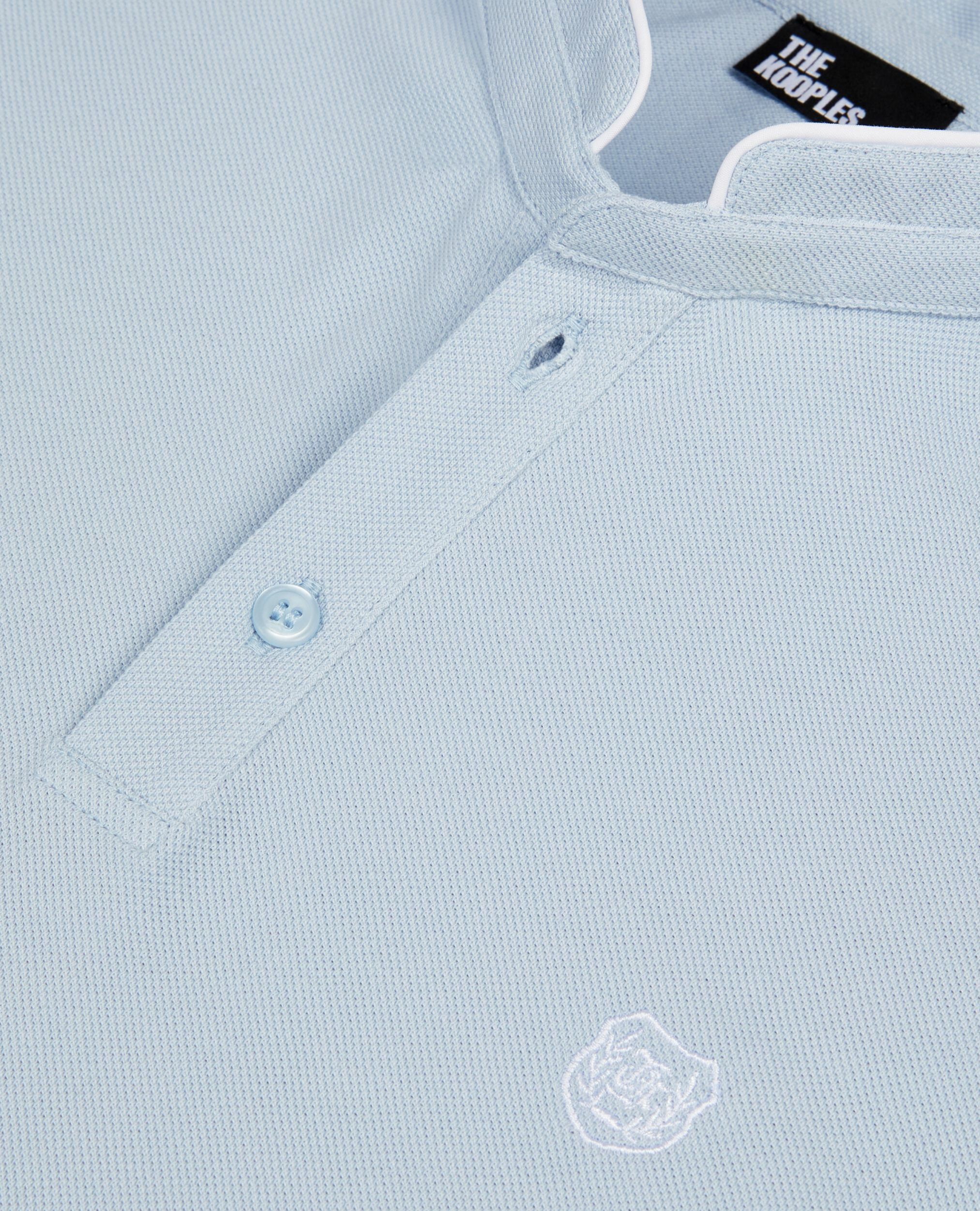 Light blue cotton pique polo t-shirt, LAVENDER, hi-res image number null