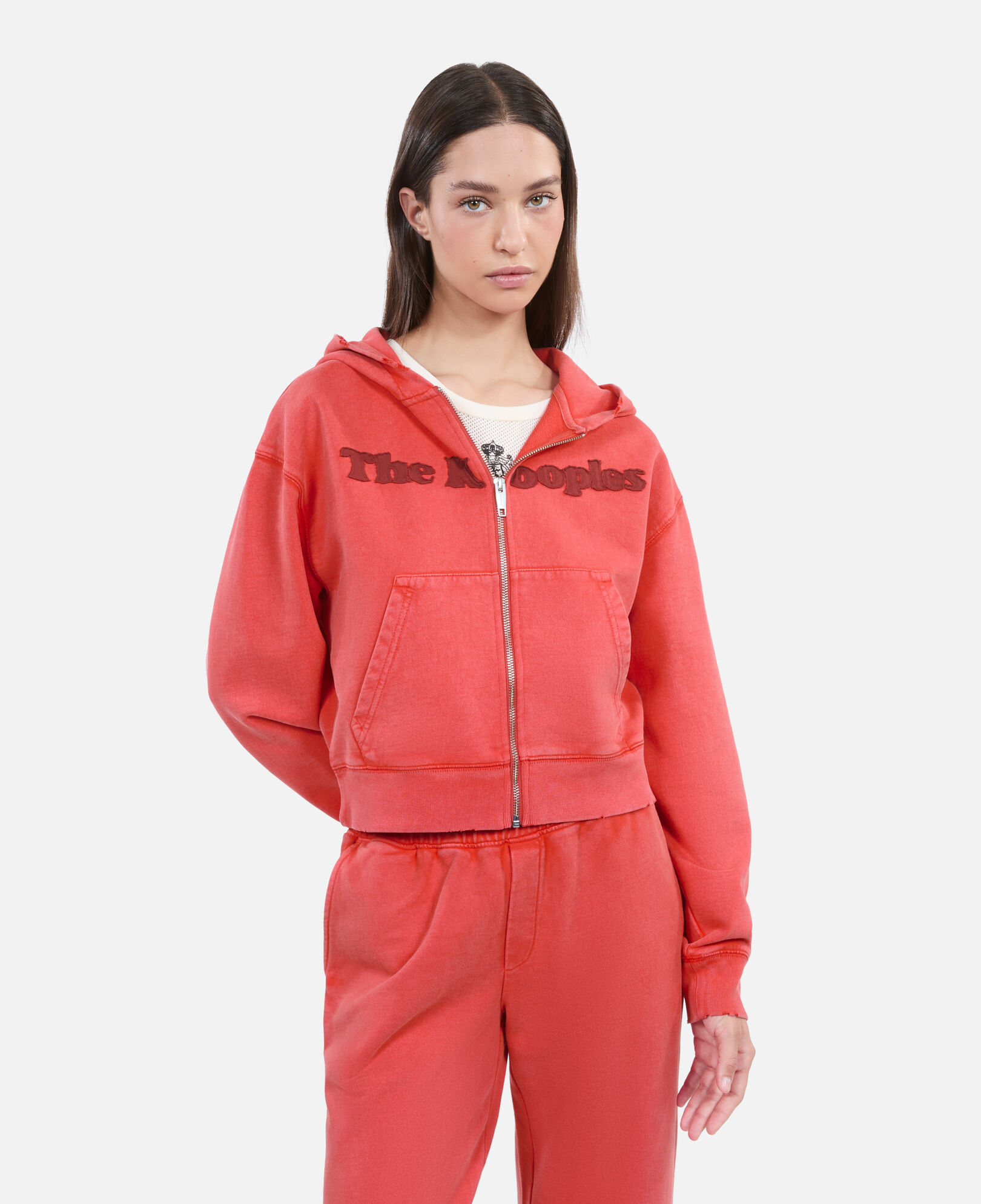 The Kooples F RUBIS red logo hoodie