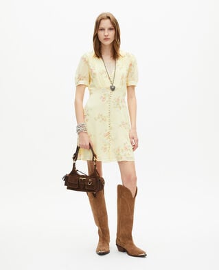 The Kooples FEMME CHOCOLATE sac amelia small en suède marron