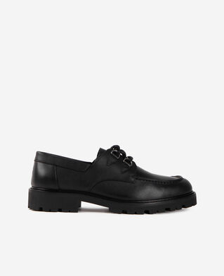 The Kooples HOMME BLACK derbies en cuir noir avec lacets