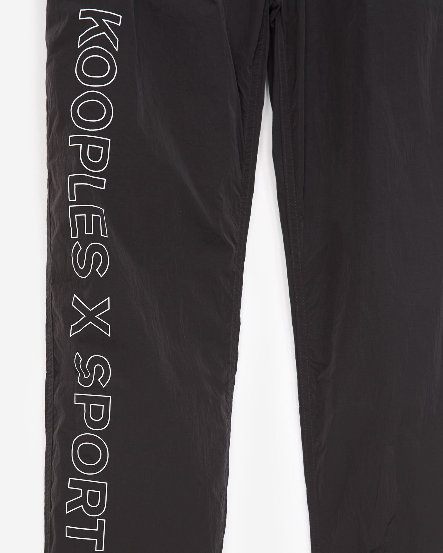Pantalon noir bandes logo latérales, BLACK, hi-res image number null