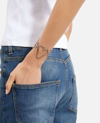 The Kooples FEMME SILVER bracelet cœurs et fleurs argenté