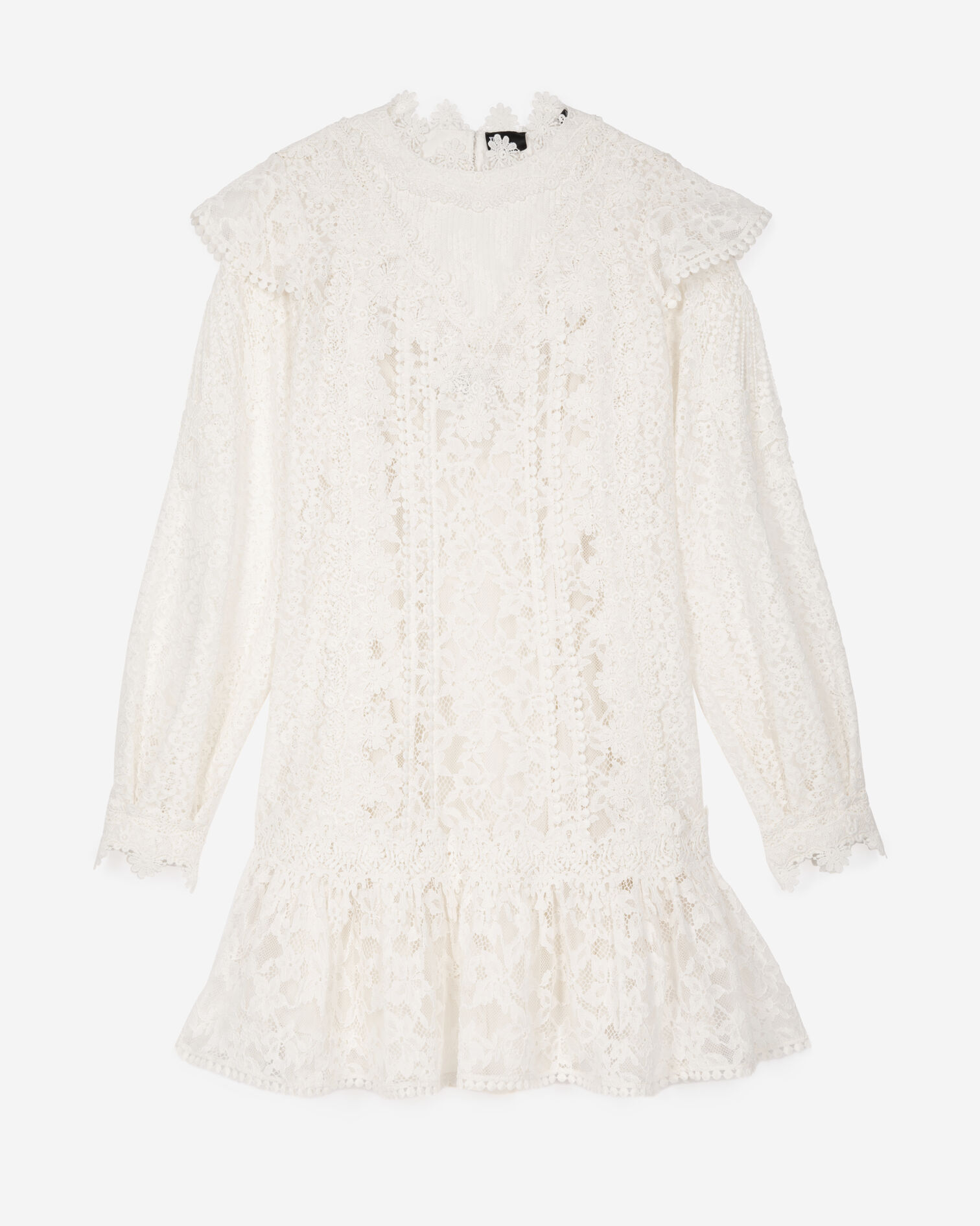 Robe courte en dentelle écrue, ECRU, hi-res image number null