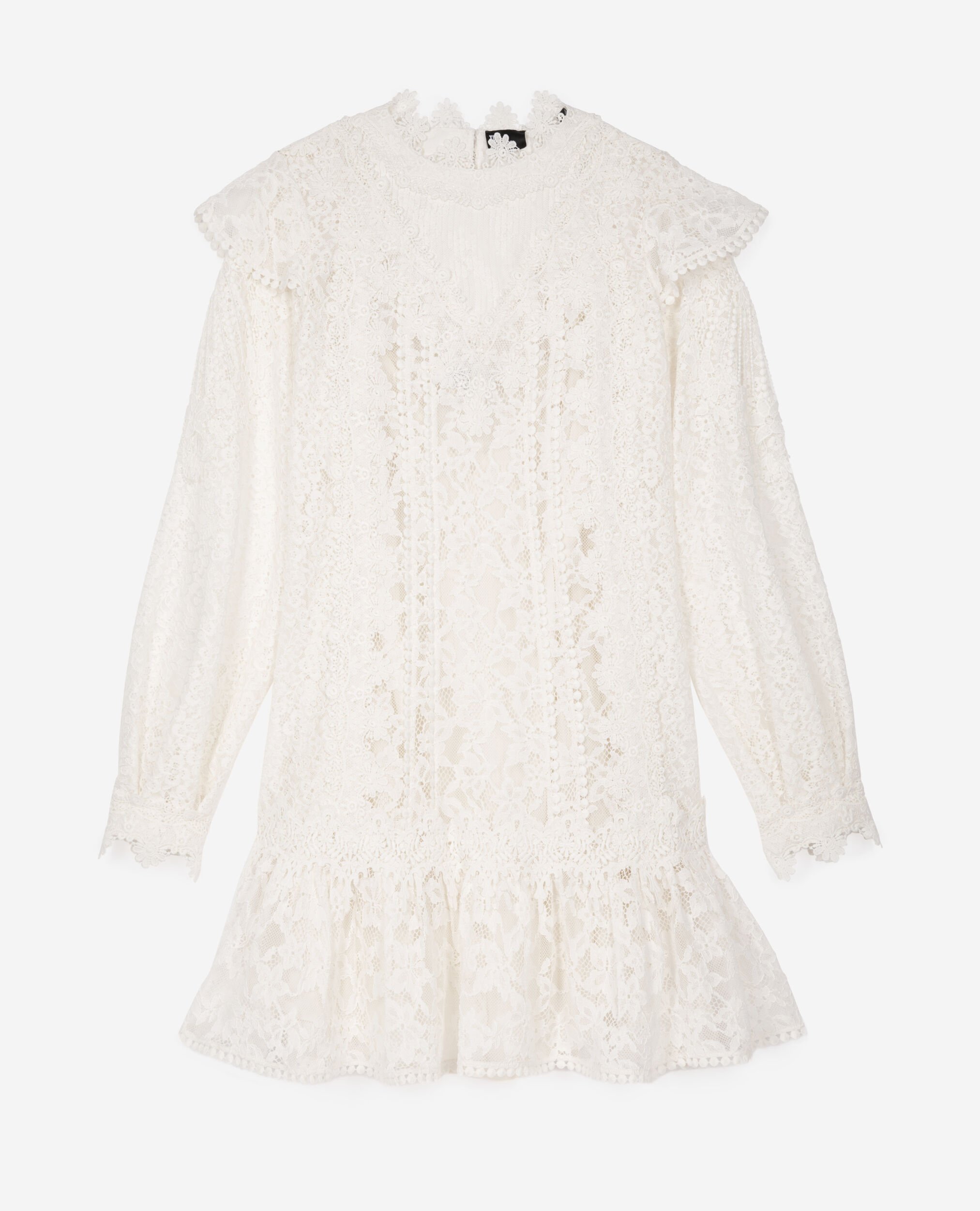 Short ecru lace dress, ECRU, hi-res image number null