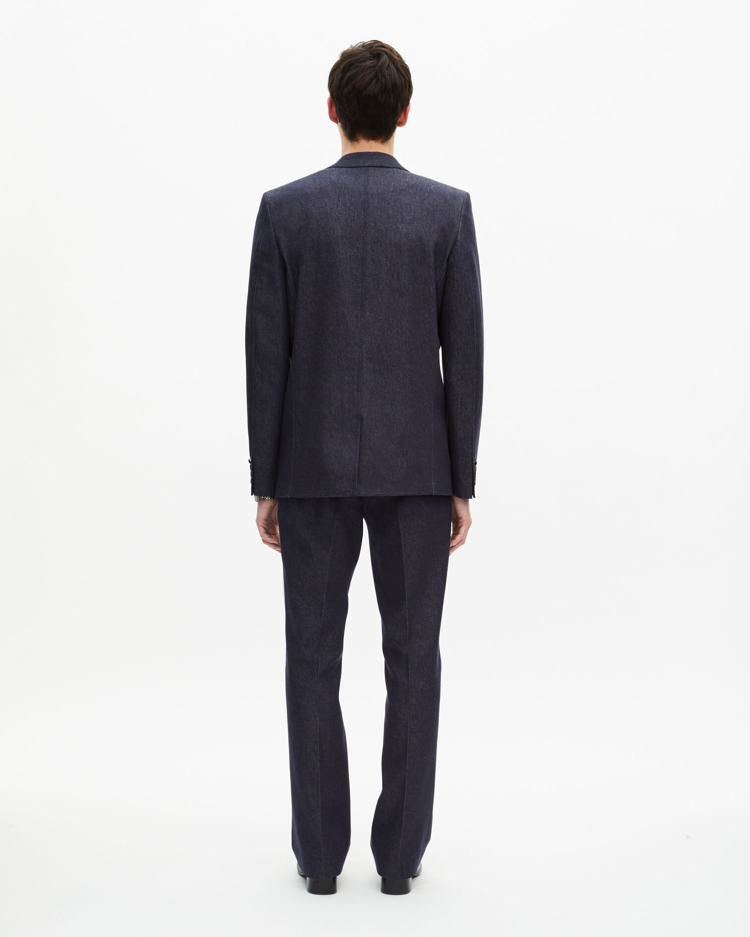 Chaqueta de traje azul efecto vaquero, NAVY, hi-res image number null