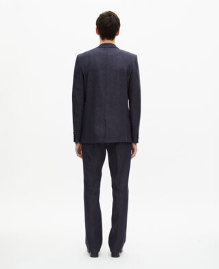 The Kooples HOMME NAVY veste de costume effet denim bleue