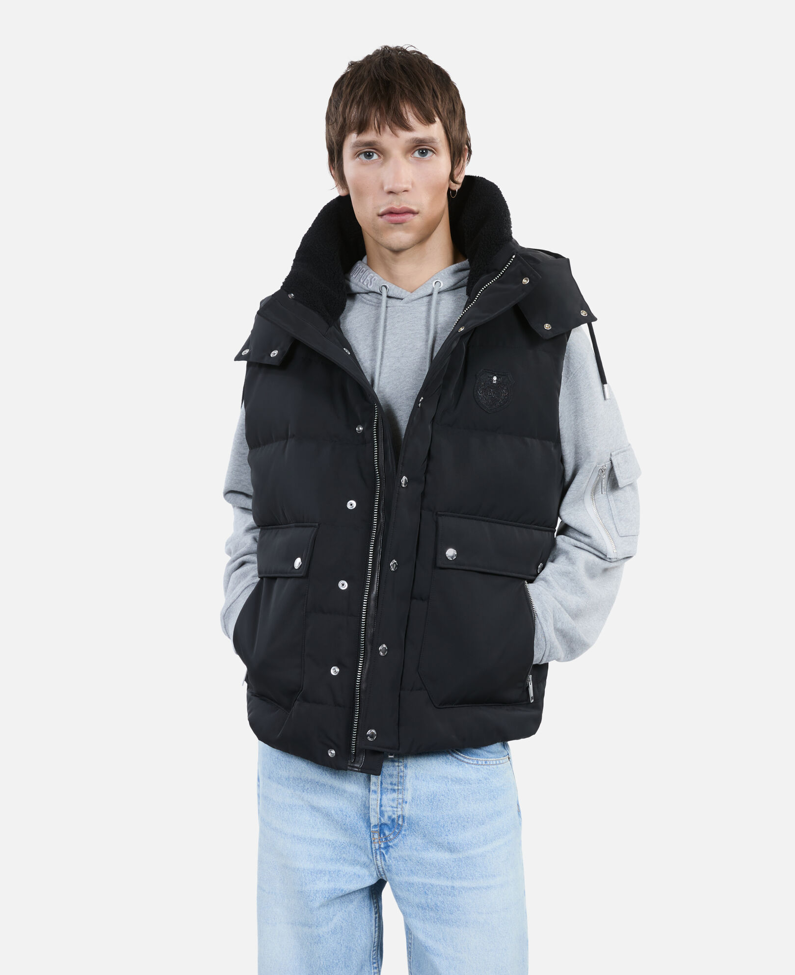 The Kooples HOMME BLACK doudoune sans manches noire