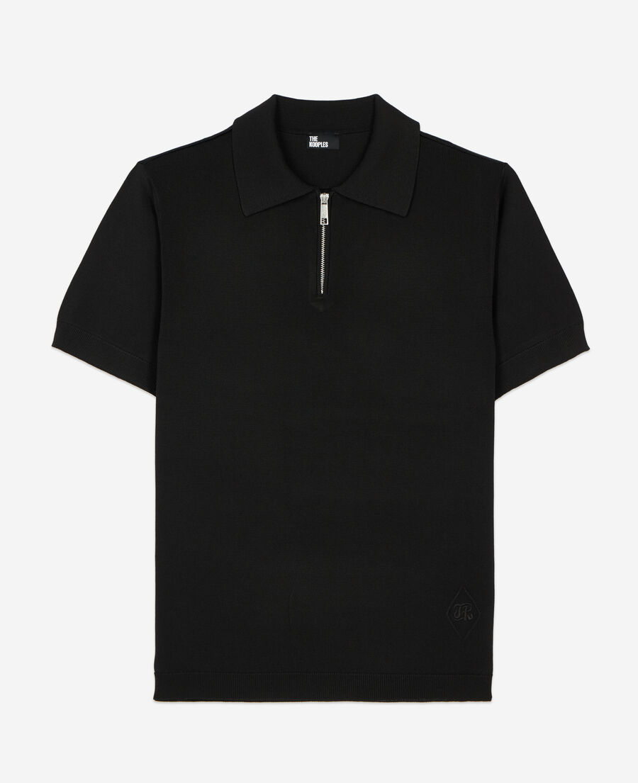 The Kooples H BLACK black knitted polo t-shirt