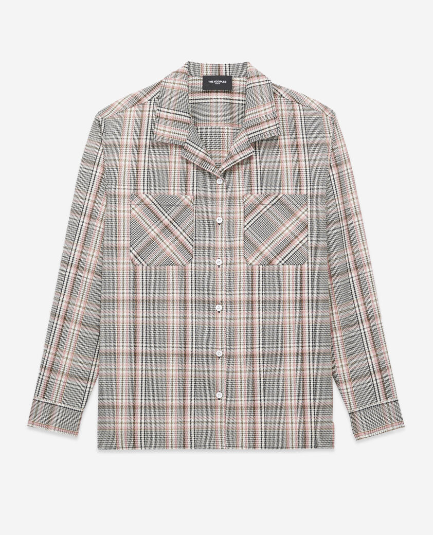The Kooples F PINK women’s pink - black oversized checked shirt