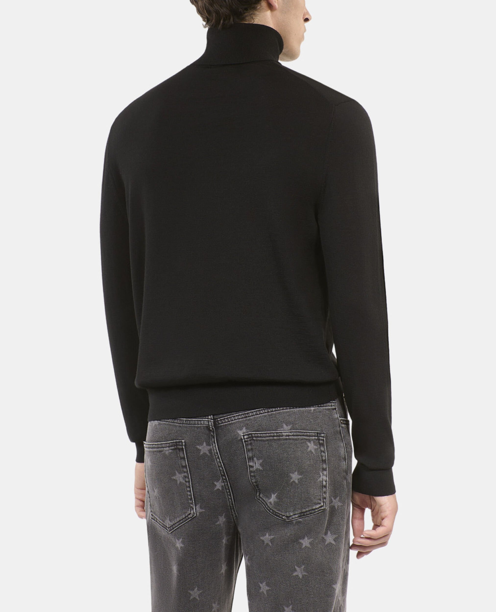 Black wool sweater, BLACK, hi-res image number null