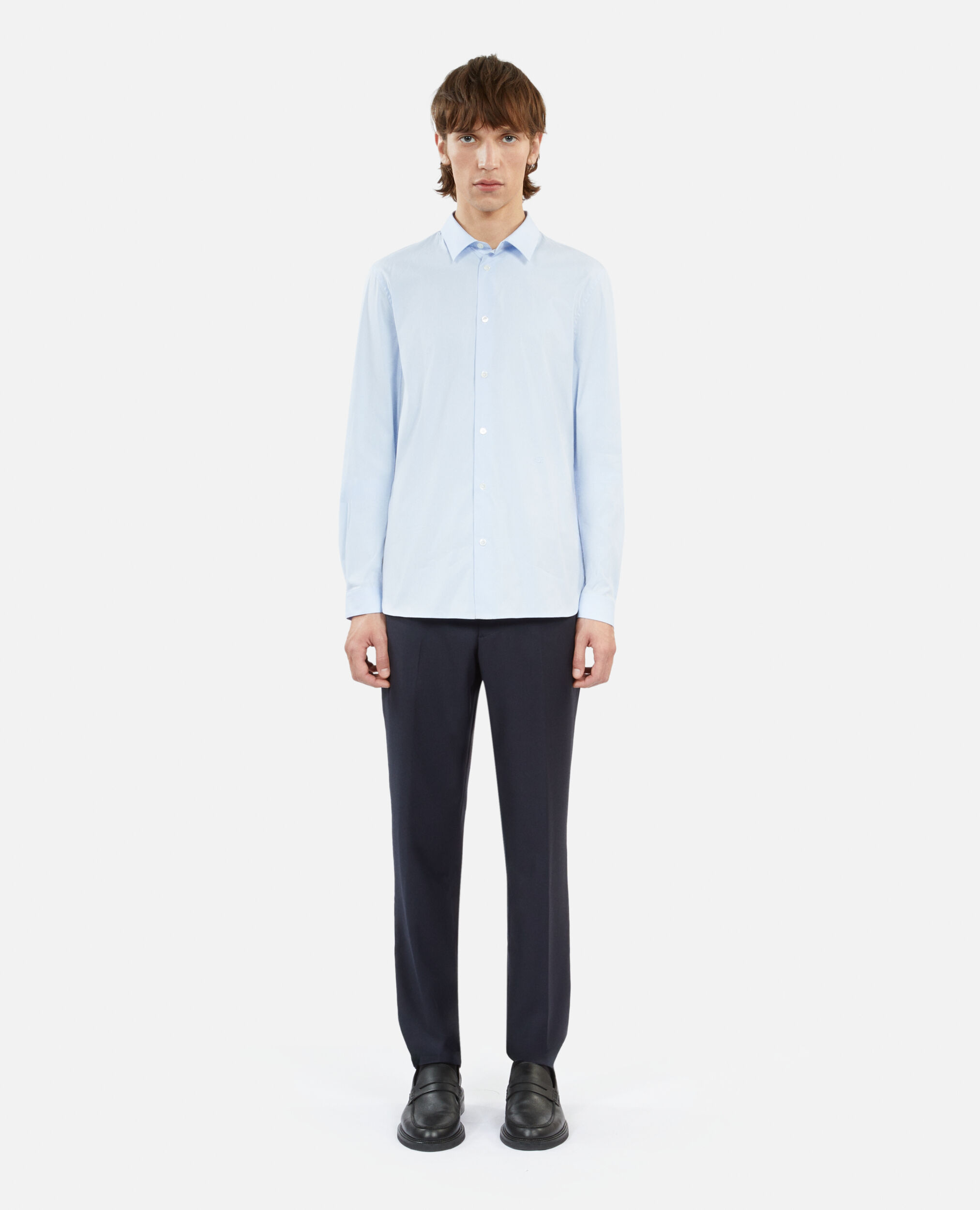 Chemise formelle bleue en popeline, BLUE, hi-res image number null