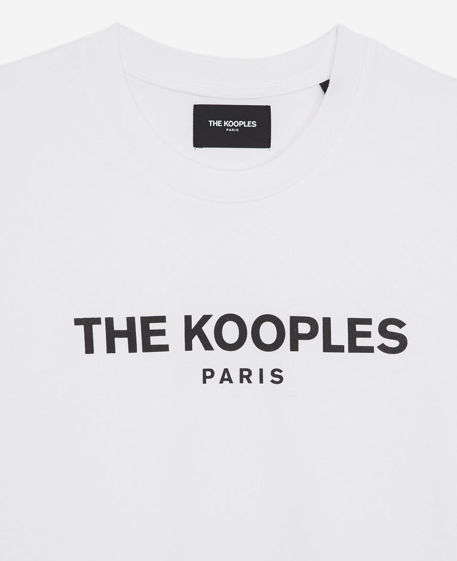 weißes baumwoll-t-shirt mit the kooples-logo