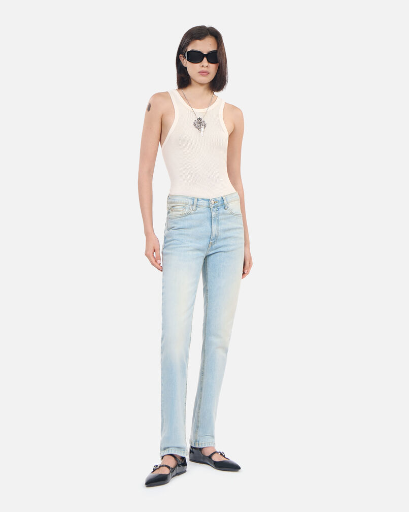 The Kooples F BLUE BLEACHED / NAVY slim light blue jeans