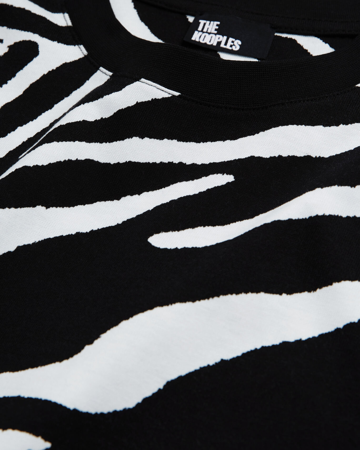 Men's zebra print t-shirt, BLACK / WHITE, hi-res image number null