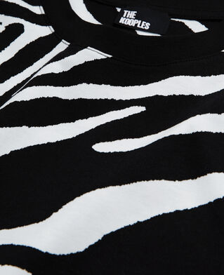 The Kooples HOMME BLACK / WHITE t-shirt homme imprimé zèbre