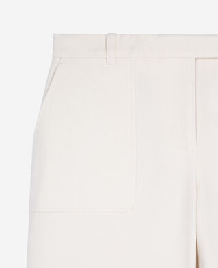 The Kooples WOMEN ECRU ecru cotton wide-leg pants