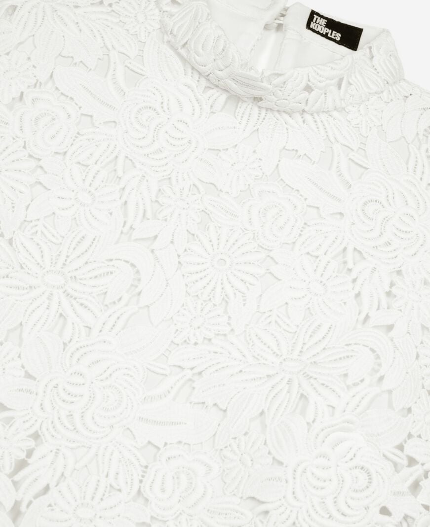 The Kooples F ECRU ecru floral lace top