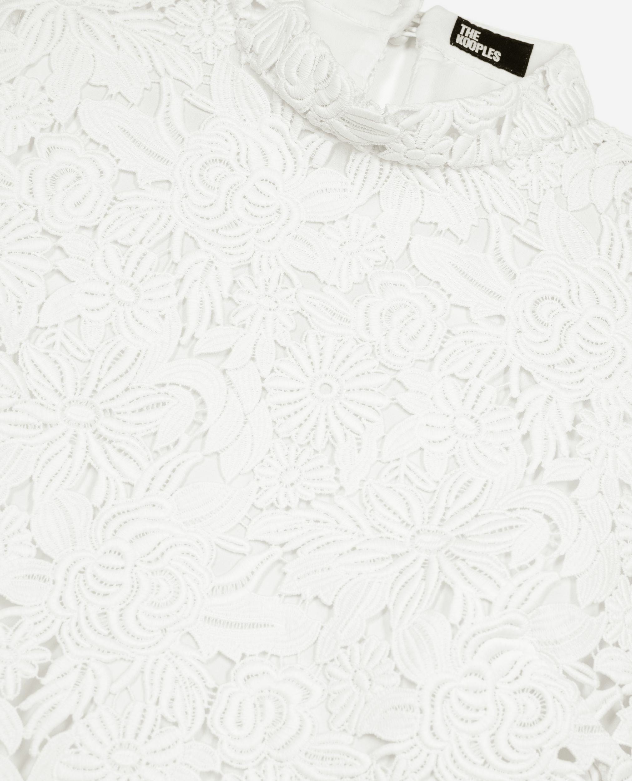 Ecru floral lace top, ECRU, hi-res image number null