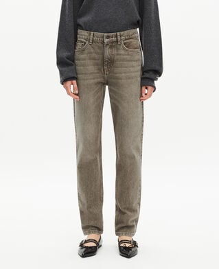 The Kooples F OLIVE wide-leg olive jeans