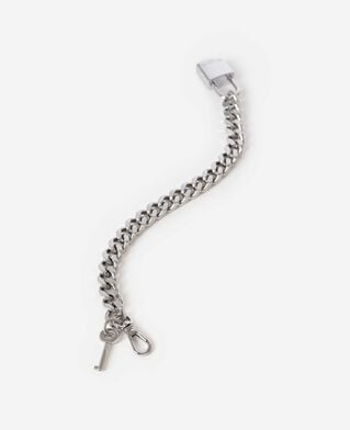 The Kooples FEMME SILVER bijou de sac chaîne cadenas et clé argenté