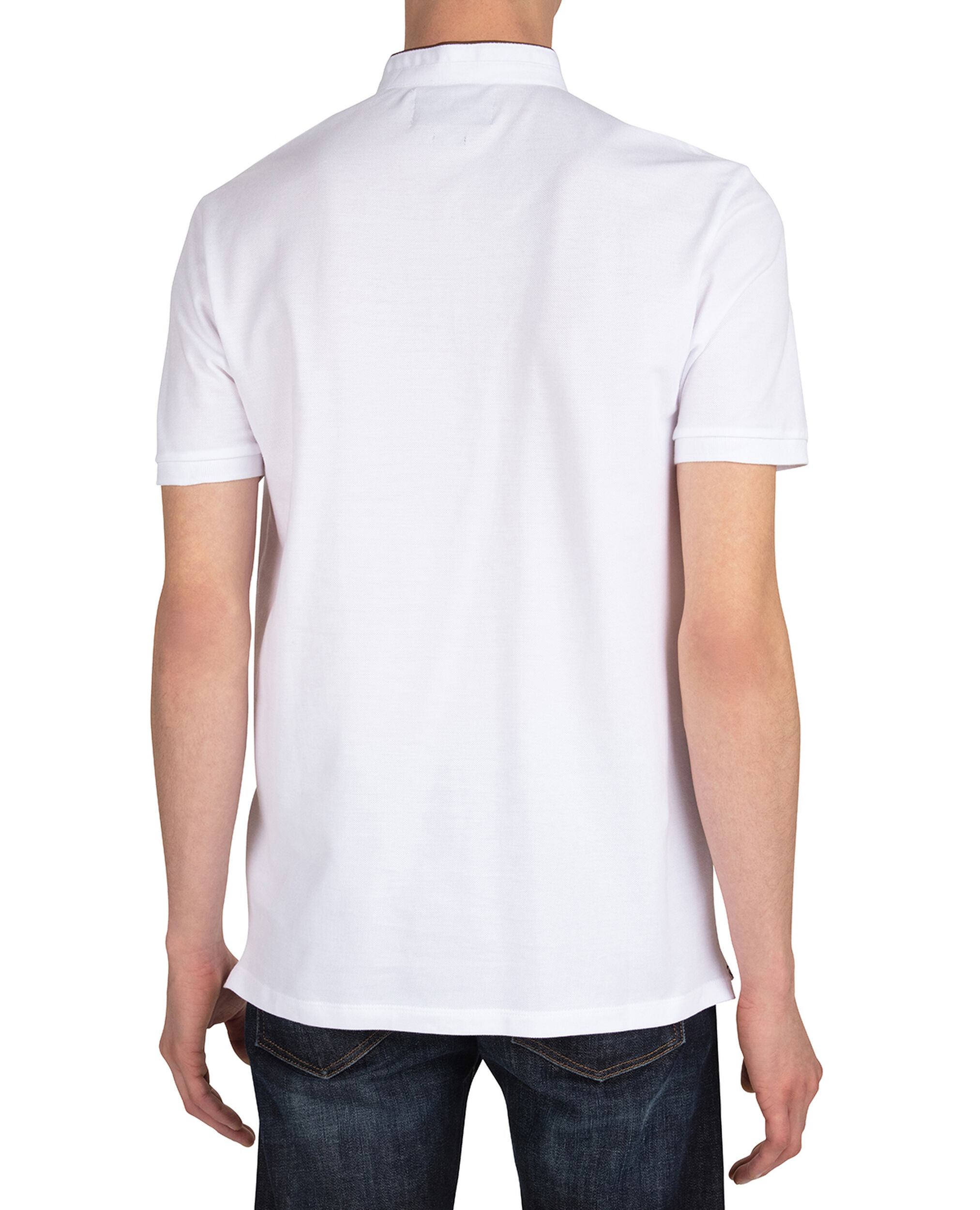 White polo with logo, WHITE / TAN, hi-res image number null