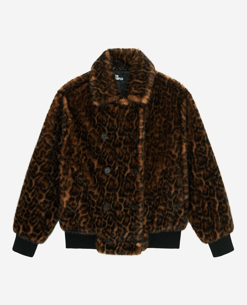 The Kooples WOMEN LEOPARD leopard fur-effect coat
