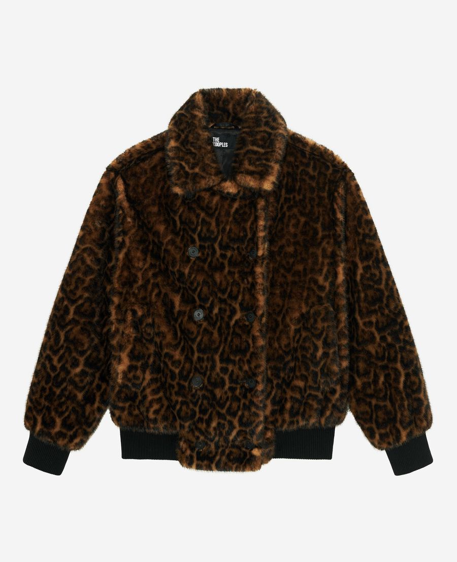 The Kooples WOMEN LEOPARD leopard fur-effect coat