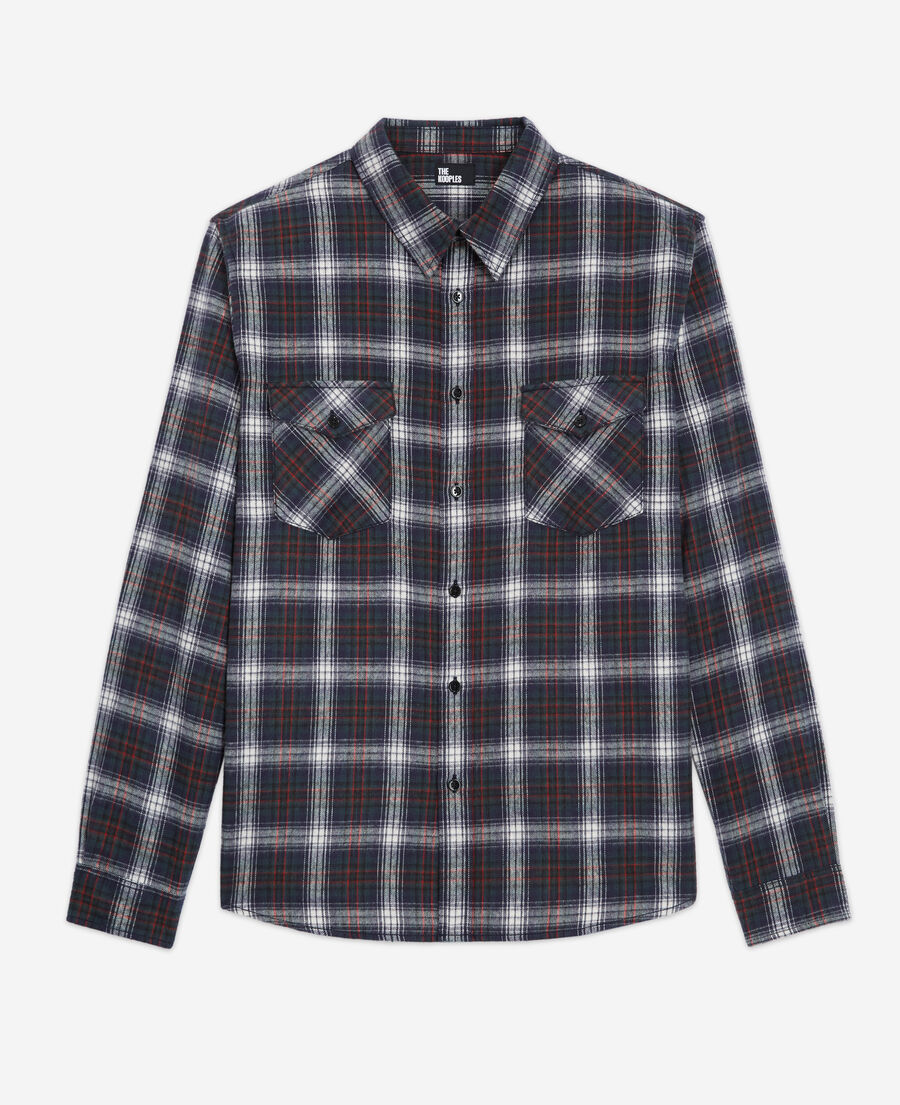 chemise col classique à carreaux