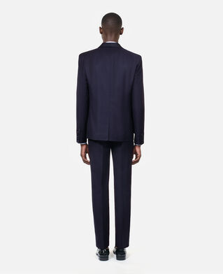 The Kooples HOMME NAVY veste de smoking en laine bleu marine coupe ajust&eacute;e