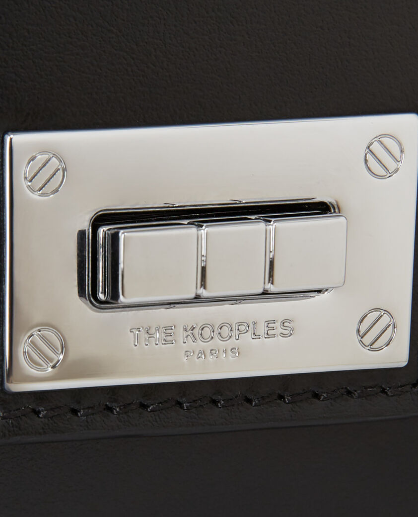 The Kooples WOMEN BLACK BRUT small emily chaine bag in black leather