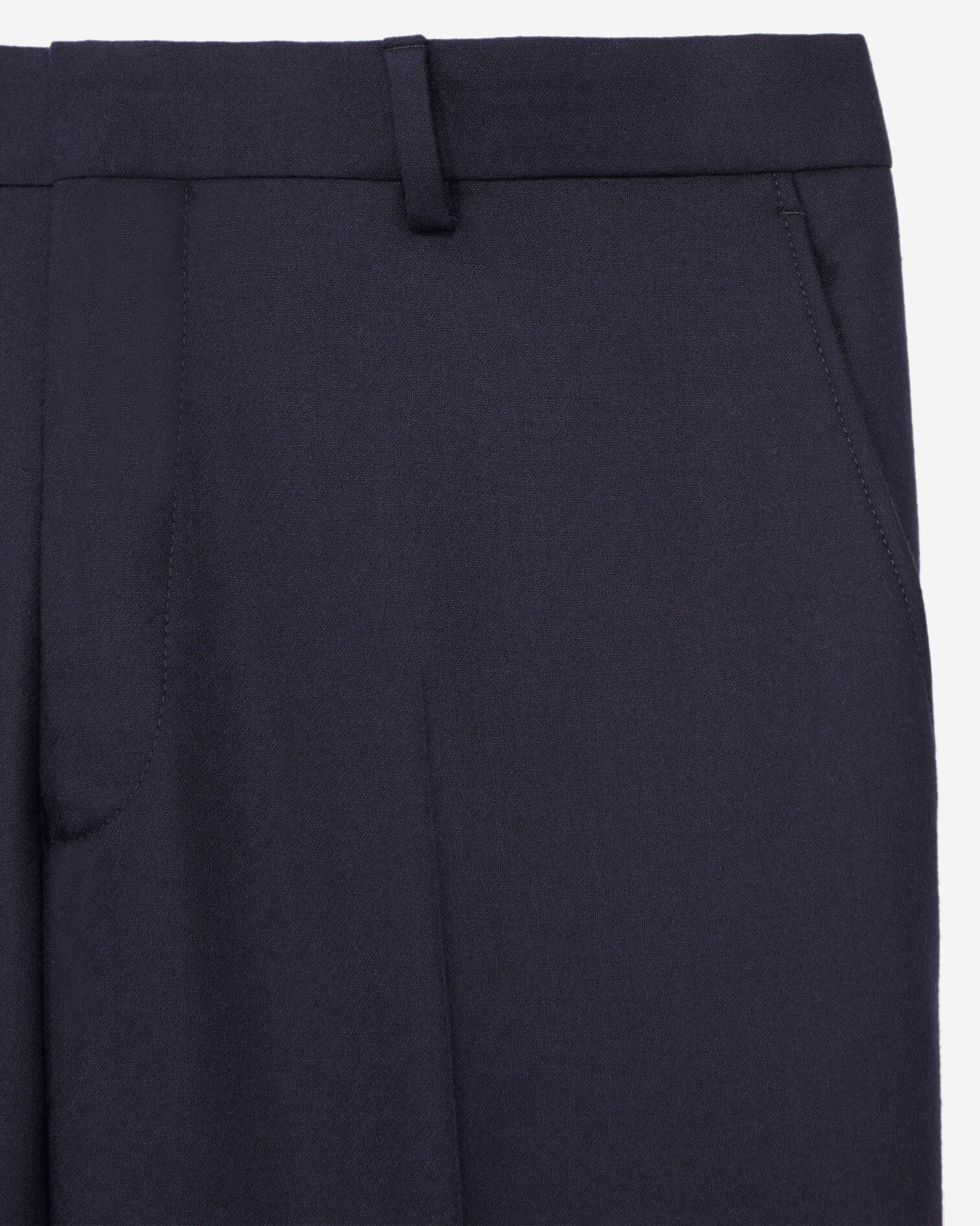 Pantalon de costume bleu marine en flanelle, NAVY, hi-res image number null