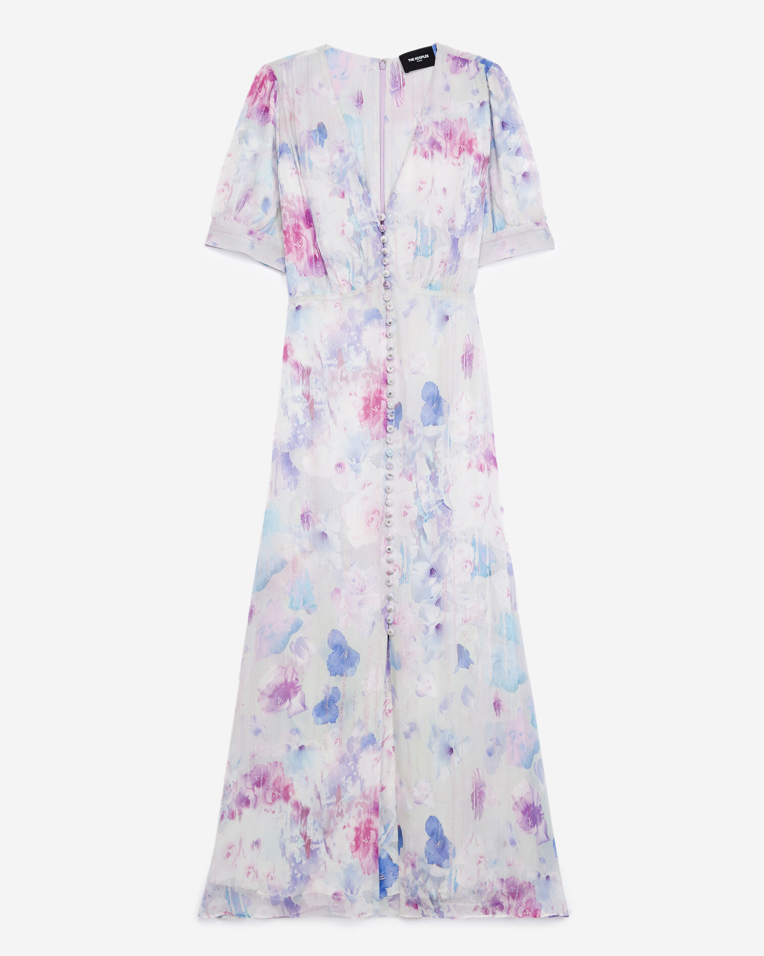 Robe longue à imprimé, WHITE / LAVENDER, hi-res image number null