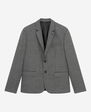 The Kooples H GREY black and grey houndstooth suit jacket