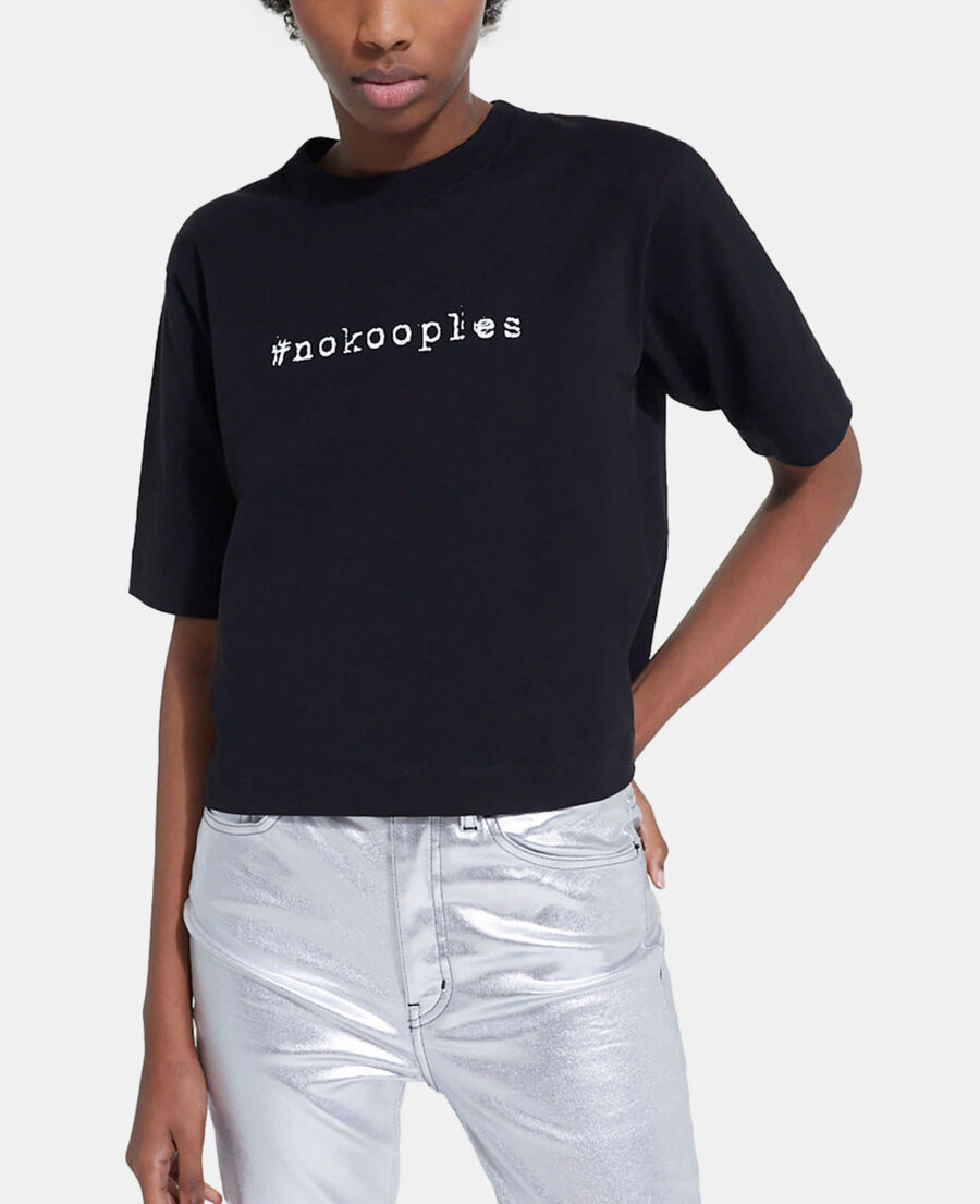 black logo t-shirt